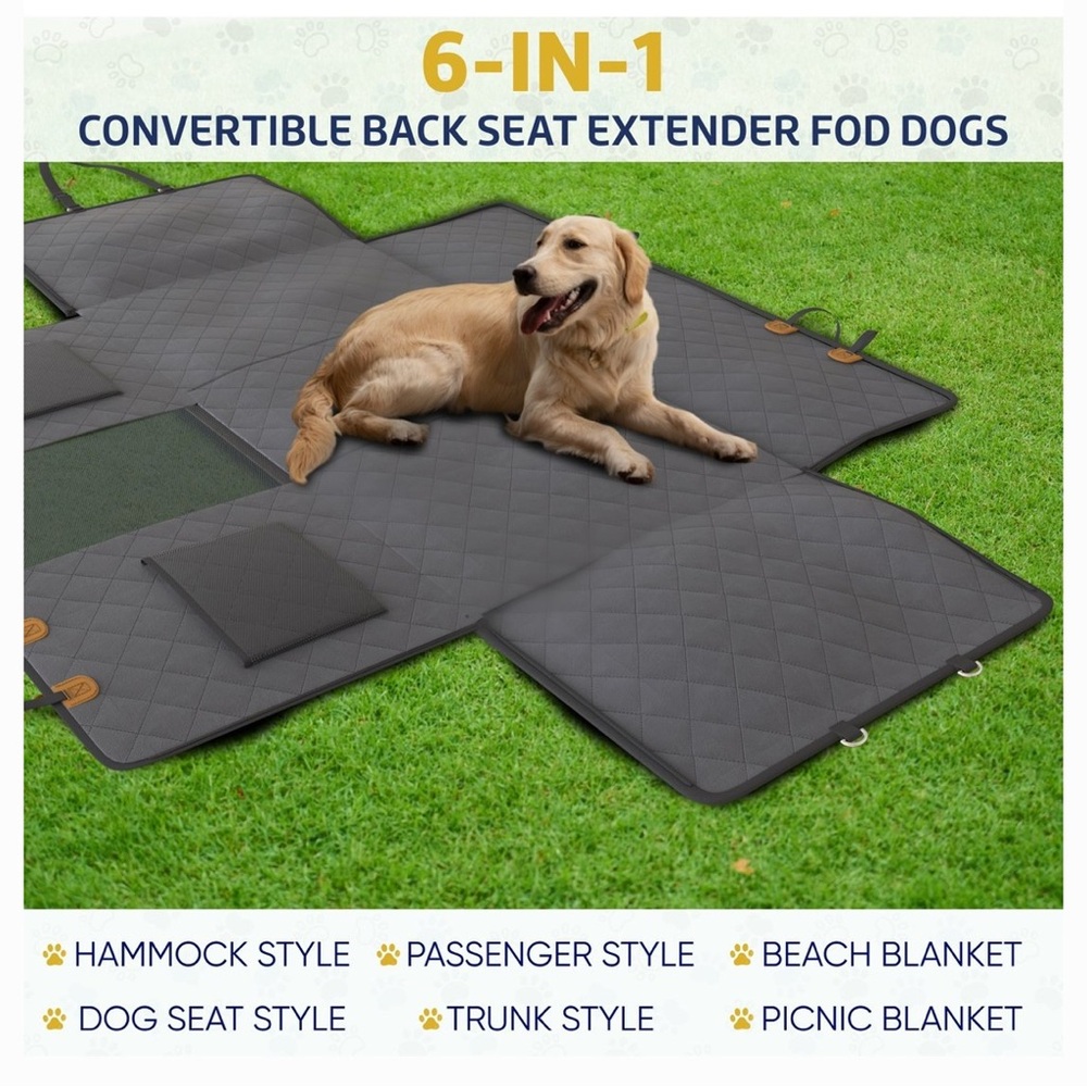 NEW Katziela Extended Back Car Seat Cover, Large, Black - Picture 8 of 14